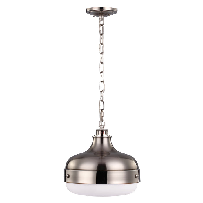 Elstead - FE/CADENCE/2P BS Cadence 2 Light Pendant - Polished Nickel/Brushed Steel - Elstead - Sparks Warehouse