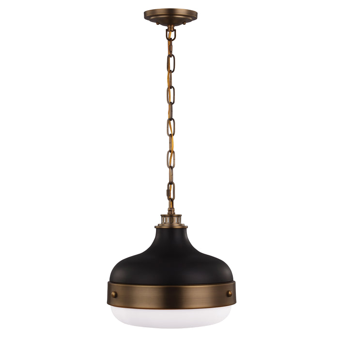 Elstead - FE/CADENCE/2P MB Cadence 2 Light Pendant - Dark Antique Brass/Matte Black - Elstead - Sparks Warehouse