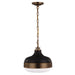 Elstead - FE/CADENCE/2P MB Cadence 2 Light Pendant - Dark Antique Brass/Matte Black - Elstead - Sparks Warehouse