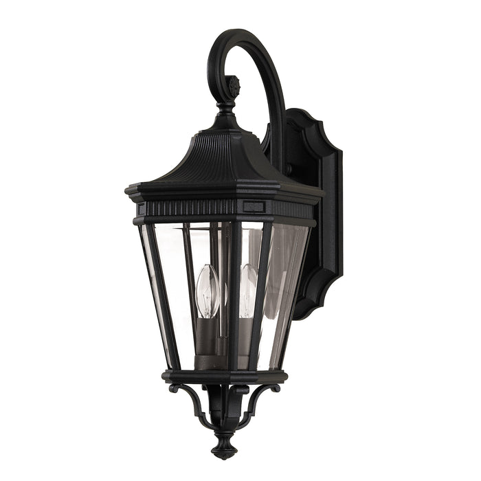 Elstead - FE/COTSLN2/M BK Cotswold Lane 2 Light Medium Wall Lantern - Black - Elstead - Sparks Warehouse