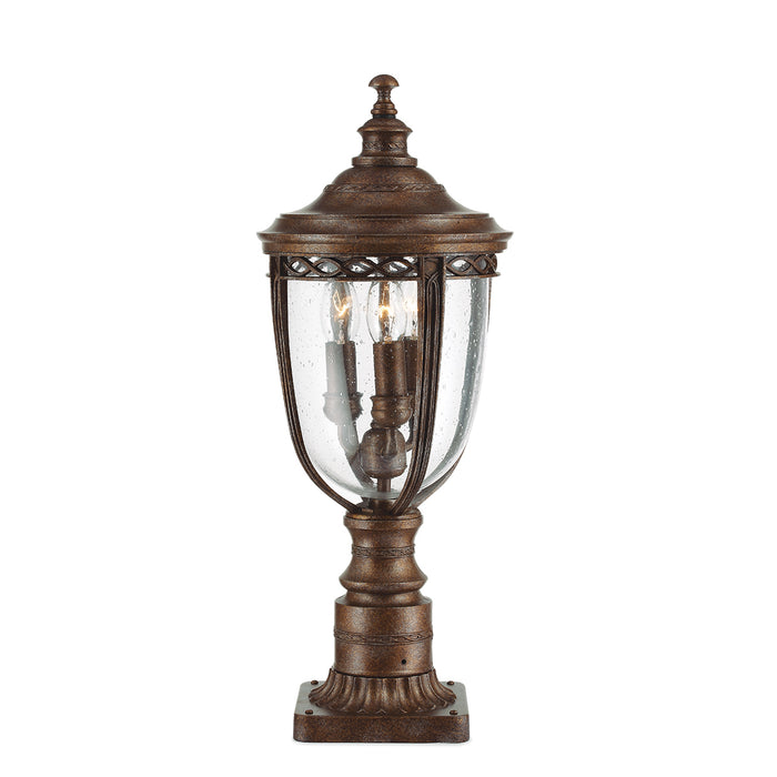 Elstead - FE/EB4/M BLK English Bridle 3 Light Medium Pillar - Lantern Black - Elstead - Sparks Warehouse