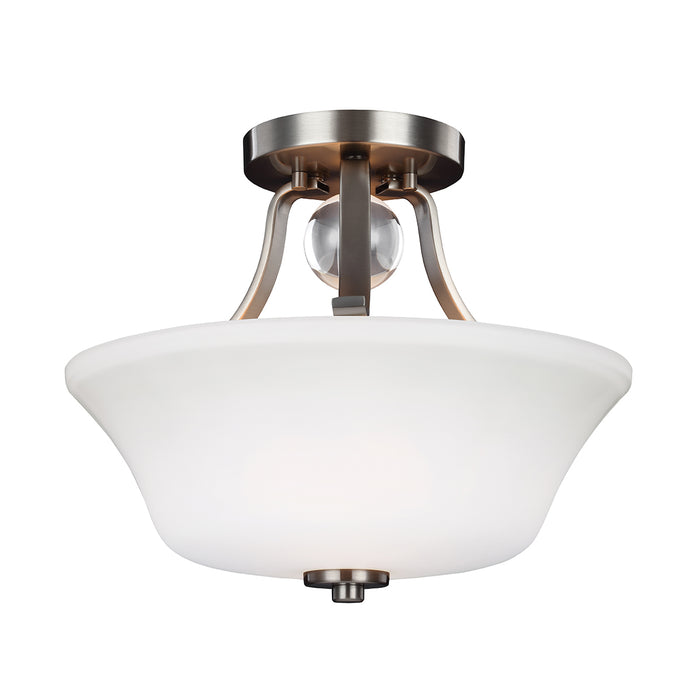 Elstead - FE/EVINGTN/SF SN Evington 2 Light Semi-Flush - Satin Nickel - Elstead - Sparks Warehouse
