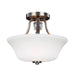 Elstead - FE/EVINGTN/SF SN Evington 2 Light Semi-Flush - Satin Nickel - Elstead - Sparks Warehouse