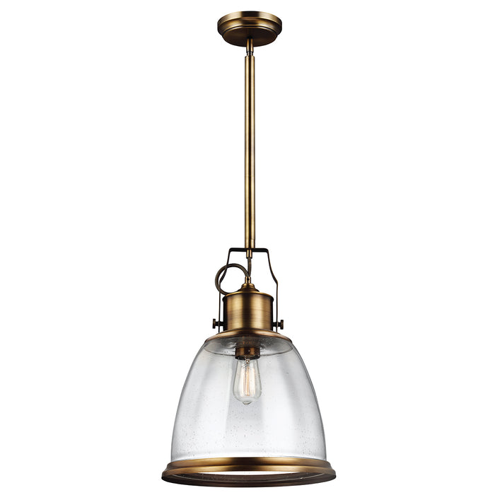 Elstead - FE/HOBSON/P/L AB Hobson 1 Light Large Pendant Aged Brass - Elstead - Sparks Warehouse