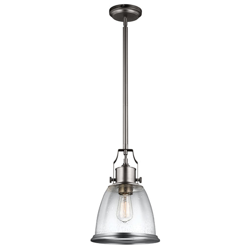 Elstead - FE/HOBSON/P/M SN Hobson 1 Light Medium Pendant Satin Nickel - Elstead - Sparks Warehouse