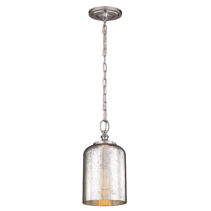 Elstead - FE/HOUNSLOW/P BS Hounslow 1 Light Mini Pendant Brushed Steel - Elstead - Sparks Warehouse