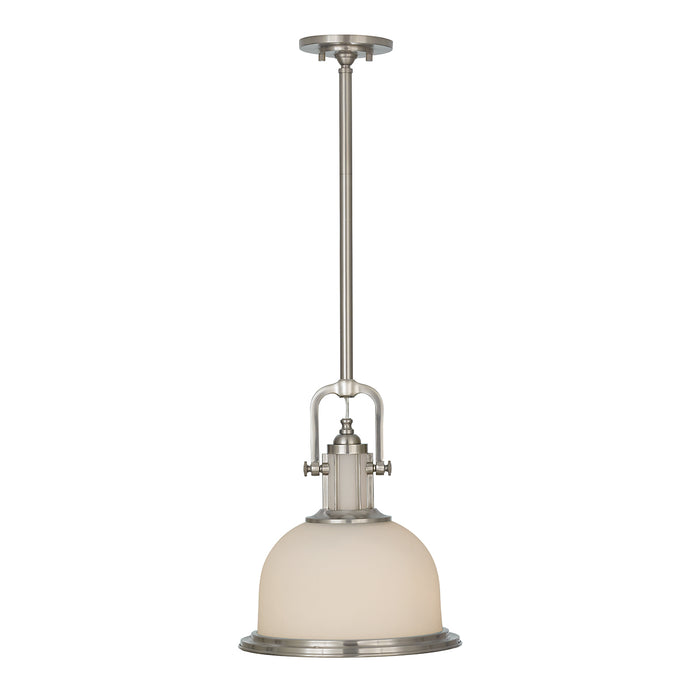 Elstead - FE/PARKER/P/M BS Parker Place 1 Light Pendant Brushed Steel - Elstead - Sparks Warehouse
