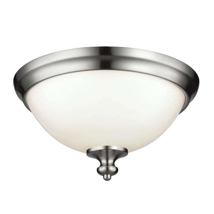 Elstead - FE/PARKMAN/F BS Parkman 2 Light Flush Mount - Brushed Steel - Elstead - Sparks Warehouse