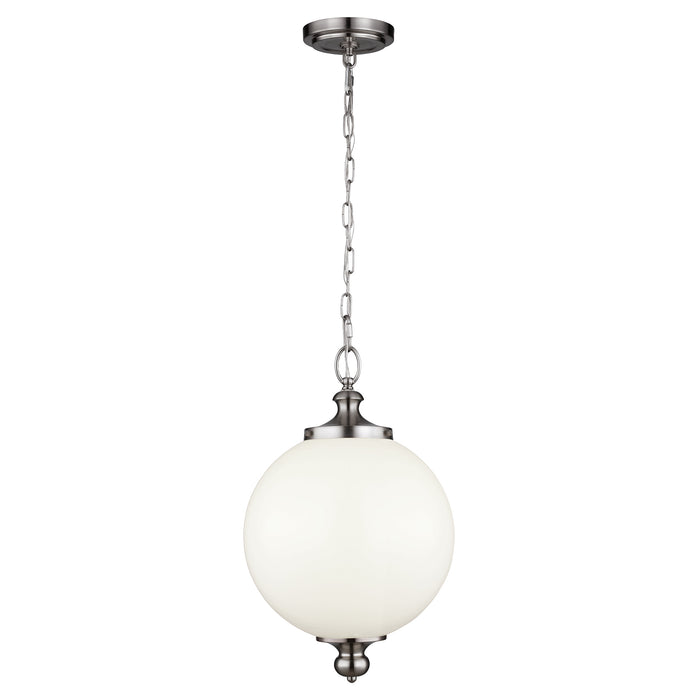 Elstead - FE/PARKMAN/PL BS Parkman 1 Light Large Pendant - Brushed Steel - Elstead - Sparks Warehouse