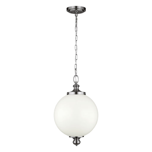 Elstead - FE/PARKMAN/PL PN Parkman 1 Light Large Pendant - Polished Nickel - Elstead - Sparks Warehouse