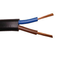 6192PVC2.5 2.5mm PVC Flat Festoon Cable - Black - 100m Reel - Lampfix - Sparks Warehouse