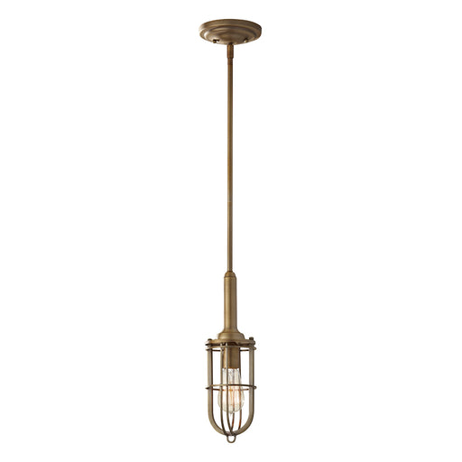 Elstead - FE/URBANRWL/P/J Urban Renewal 1 Light Mini Pendant - Dark Antique Brass - Elstead - Sparks Warehouse