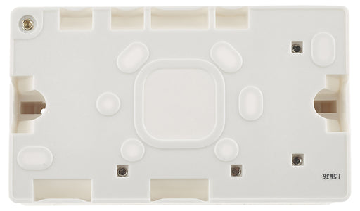 BG Nexus 878 2 Gang Rectangular Round Edge Surface Pattress Box 50mm - BG - sparks-warehouse