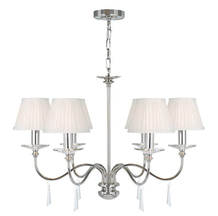Elstead - FP6 POL NICKEL Finsbury Park 6 Light Chandelier - Polished Nickel - Elstead - Sparks Warehouse