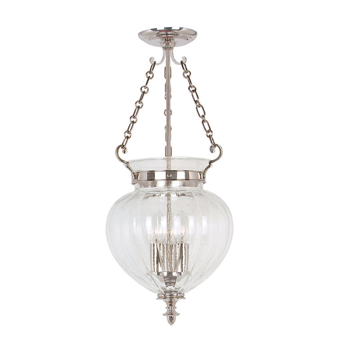 Elstead - FP/P/M POL NCKL Finsbury Park 3 Light Medium Pendant - Polished Nickel - Elstead - Sparks Warehouse
