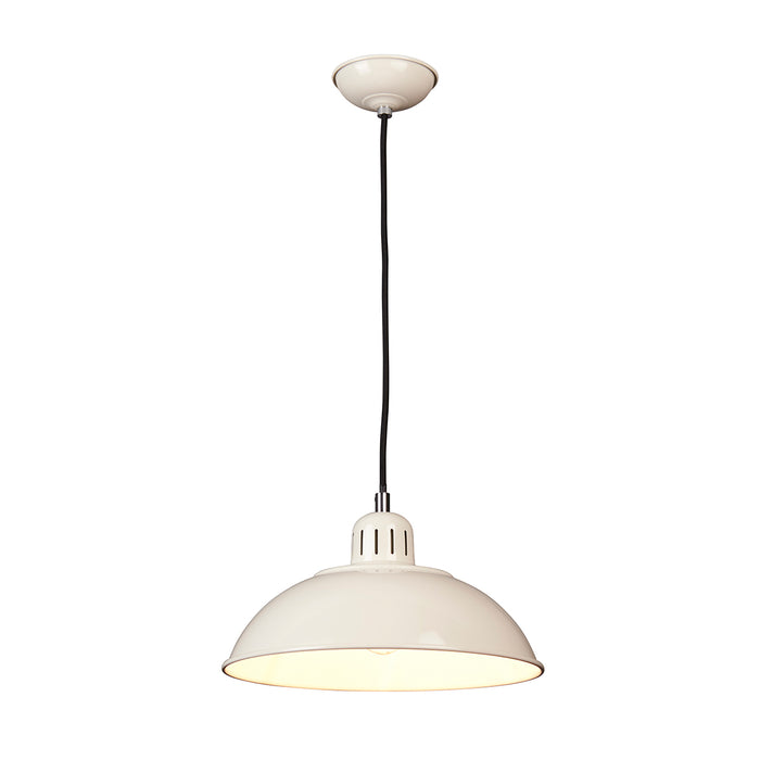 Elstead - FRANKLIN/P CR Franklin 1 Light Pendant - Cream - Elstead - Sparks Warehouse