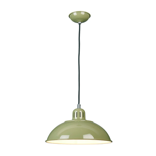 Elstead - FRANKLIN/P GRN Franklin 1 Light Pendant - Green - Elstead - Sparks Warehouse