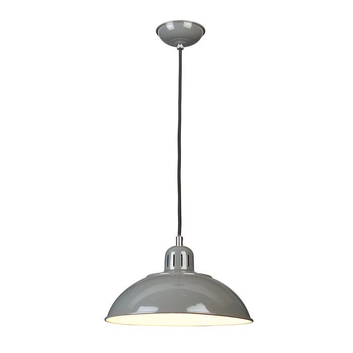 Elstead - FRANKLIN/P GY Franklin 1 Light Pendant - Grey - Elstead - Sparks Warehouse