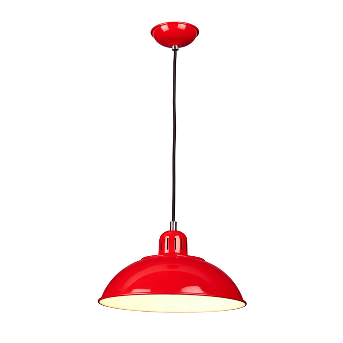 Elstead - FRANKLIN/P RED Franklin 1 Light Pendant - Red - Elstead - Sparks Warehouse
