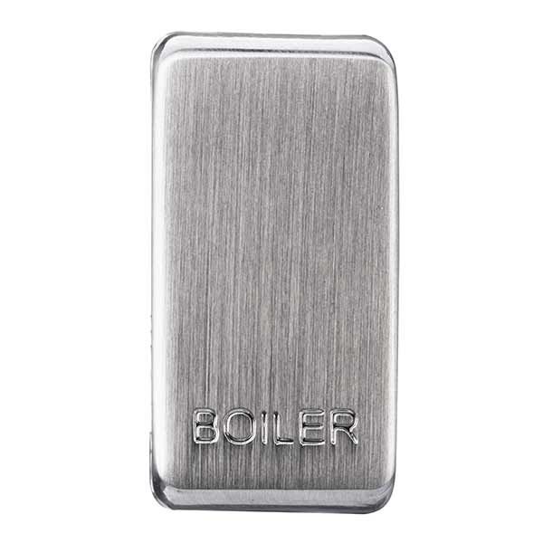 BG Nexus GRBLBS Grid Rocker Cover Labelled  *BOILER* Brushed Steel - BG - sparks-warehouse