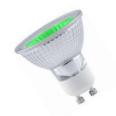 GU10 240v 2w LED 51mm Flood Green - P16L1-G-CA - Casell - sparks-warehouse
