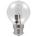 Casell GB28BC-H-CA - Golf Ball 28w Ba22d/BC 240v Clear Energy Saving Halogen Light Bulb Halogen Energy Savers Casell - Sparks Warehouse