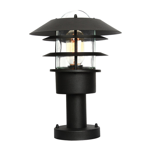 Elstead - HELSINGOR PED BK Helsingor 1 Light Pedestal Lantern - Black - Elstead - Sparks Warehouse