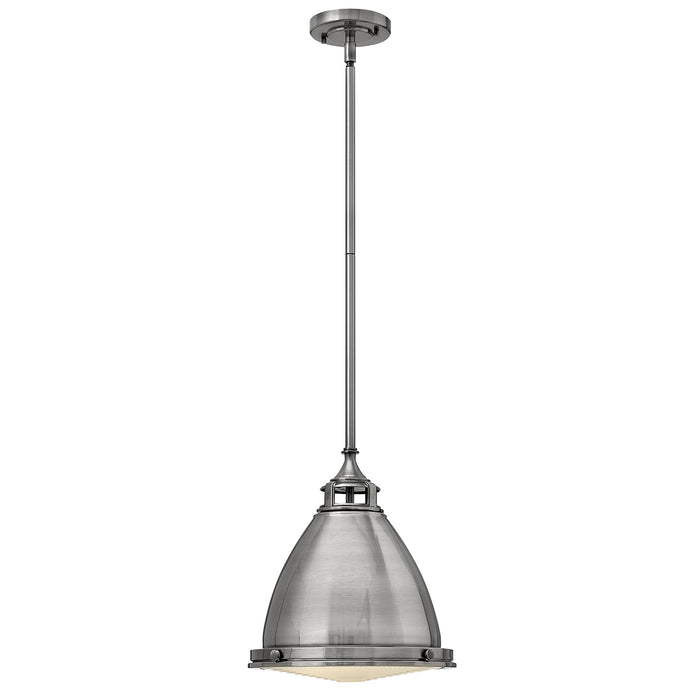 Elstead - HK/AMELIA/P/M PL Amelia 1 Light Medium Pendant - Polished Antique Nickel - Elstead - Sparks Warehouse
