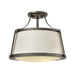 Elstead - HK/CHARLOT/SF AN Charlotte 3 Light Semi-Flush - Antique Nickel - Elstead - Sparks Warehouse