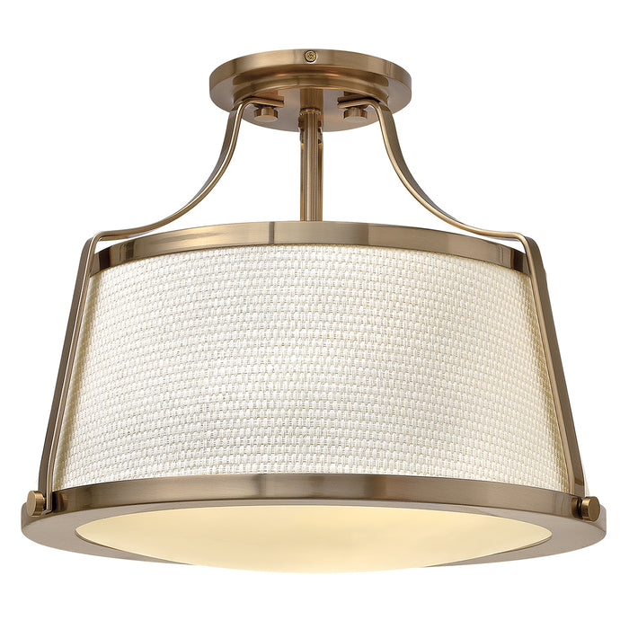 Elstead - HK/CHARLOT/SF BC Charlotte 3 Light Semi-Flush - Brushed Caramel - Elstead - Sparks Warehouse