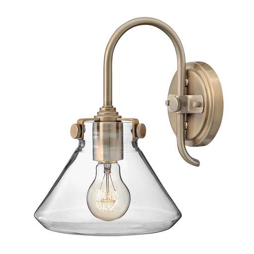 Elstead - HK/CONGRES1/A BC Congress 1 Light Clear Glass Wall Light - Brushed Caramel - Elstead - Sparks Warehouse