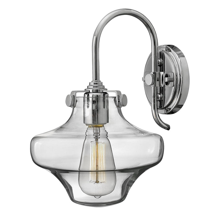 Elstead - HK/CONGRES1/B CM Congress 1 Light Clear Glass Wall Light - Chrome - Elstead - Sparks Warehouse