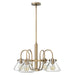 Elstead - HK/CONGRES4/A BC Congress 4 Light Clear Glass Chandelier - Brushed Caramel - Elstead - Sparks Warehouse