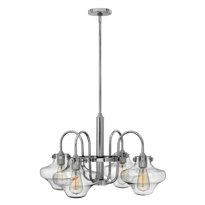 Elstead - HK/CONGRES4/B CM Congress 4 Light Clear Glass Chandelier - Chrome - Elstead - Sparks Warehouse