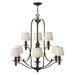 Elstead - HK/DUNHILL9 Dunhill 9 Light Chandelier - Elstead - Sparks Warehouse