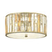 Elstead - HK/GEMMA/F SL Gemma 3 Light Flush Mount - Silver Leaf - Elstead - Sparks Warehouse