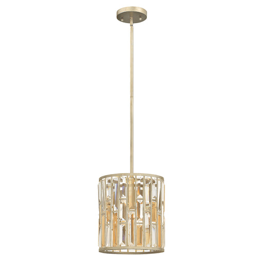 Elstead - HK/GEMMA/P/A SL Gemma 1 Light Mini Pendant - Silver Leaf - Elstead - Sparks Warehouse