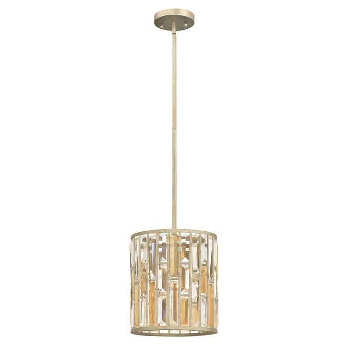 Elstead - HK/GEMMA/P/A SL Gemma 1 Light Mini Pendant - Silver Leaf - Elstead - Sparks Warehouse