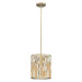 Elstead - HK/GEMMA/P/A SL Gemma 1 Light Mini Pendant - Silver Leaf - Elstead - Sparks Warehouse