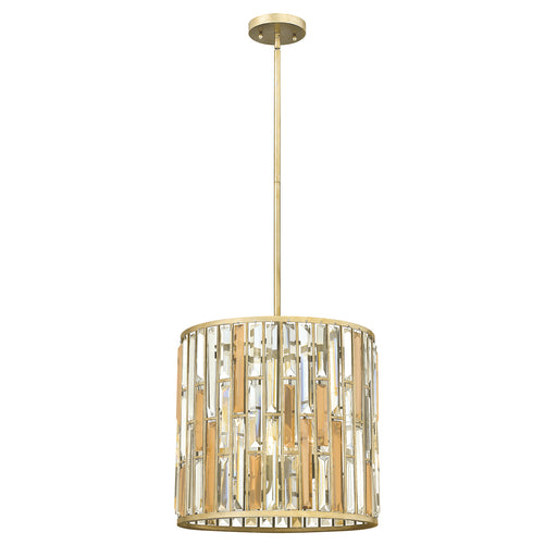Elstead - HK/GEMMA/P/B SL Gemma 3 Light Pendant - Silver Leaf - Elstead - Sparks Warehouse