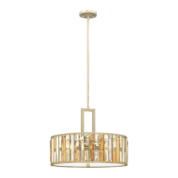 Elstead - HK/GEMMA/P/C SL Gemma 3 Light Pendant - Silver Leaf - Elstead - Sparks Warehouse