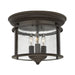 Elstead - HK/GENTRY/F OB Gentry 3 Light Flush Mount - Olde Bronze - Elstead - Sparks Warehouse