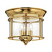 Elstead - HK/GENTRY/F PB Gentry 3 Light Flush Mount - Polished Brass - Elstead - Sparks Warehouse