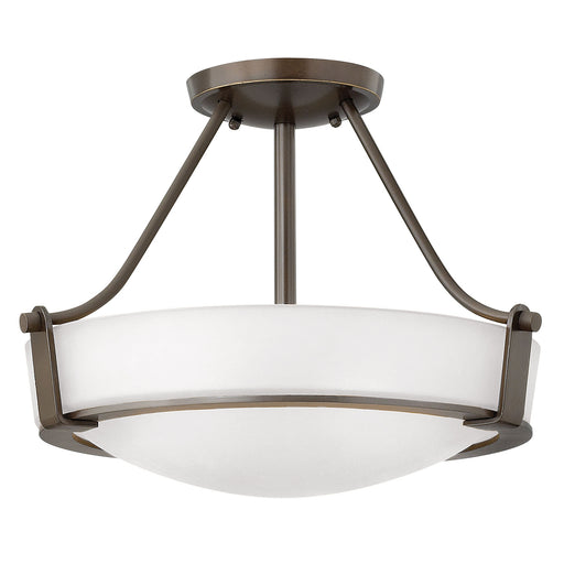 Elstead - HK/HATHAWAY/SFSB Hathaway 3 Light Small Semi-flush - Olde Bronze - Elstead - Sparks Warehouse