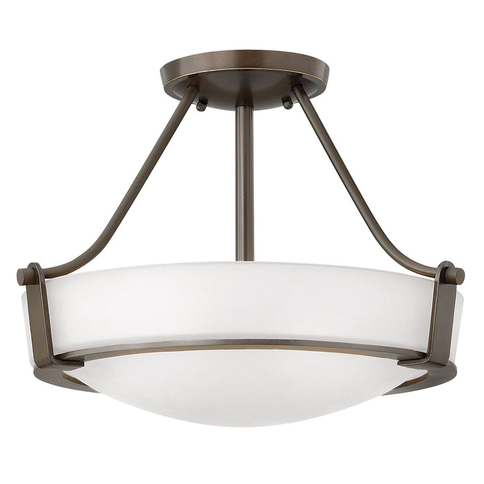 Elstead - HK/HATHAWAY/SFSB Hathaway 3 Light Small Semi-flush - Olde Bronze - Elstead - Sparks Warehouse