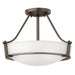 Elstead - HK/HATHAWAY/SFSB Hathaway 3 Light Small Semi-flush - Olde Bronze - Elstead - Sparks Warehouse