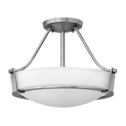 Elstead - HK/HATHAWAY/SFSN Hathaway 3 Light Small Semi-flush - Antique Nickel - Elstead - Sparks Warehouse