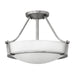 Elstead - HK/HATHAWAY/SFSN Hathaway 3 Light Small Semi-flush - Antique Nickel - Elstead - Sparks Warehouse