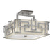 Elstead - HK/LANZA/SF AN Lanza 3 Light Semi Flush Mount - Antique Nickel - Elstead - Sparks Warehouse