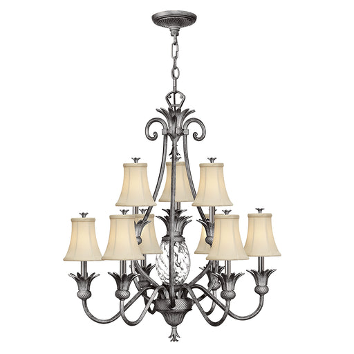 Elstead - HK/PLANT10 PL Plantation 10 Light Chandelier - Polished Antique Nickel - Elstead - Sparks Warehouse